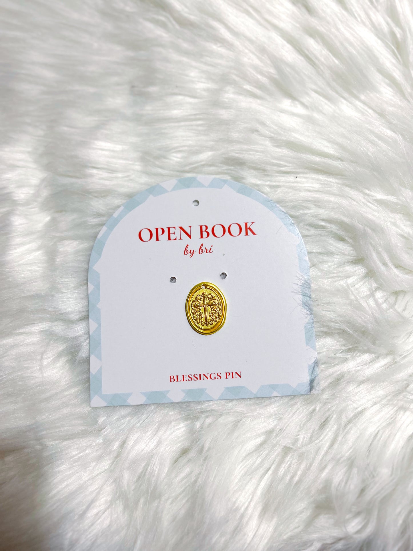 Gold Cross Coin Charm image 0