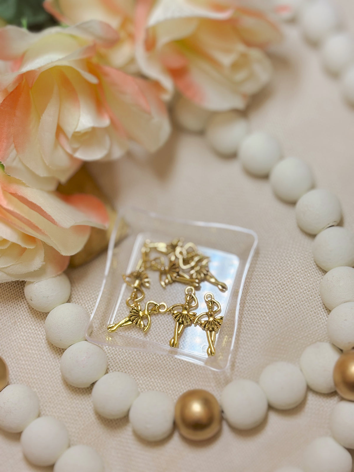 Gold Ballerina Charm