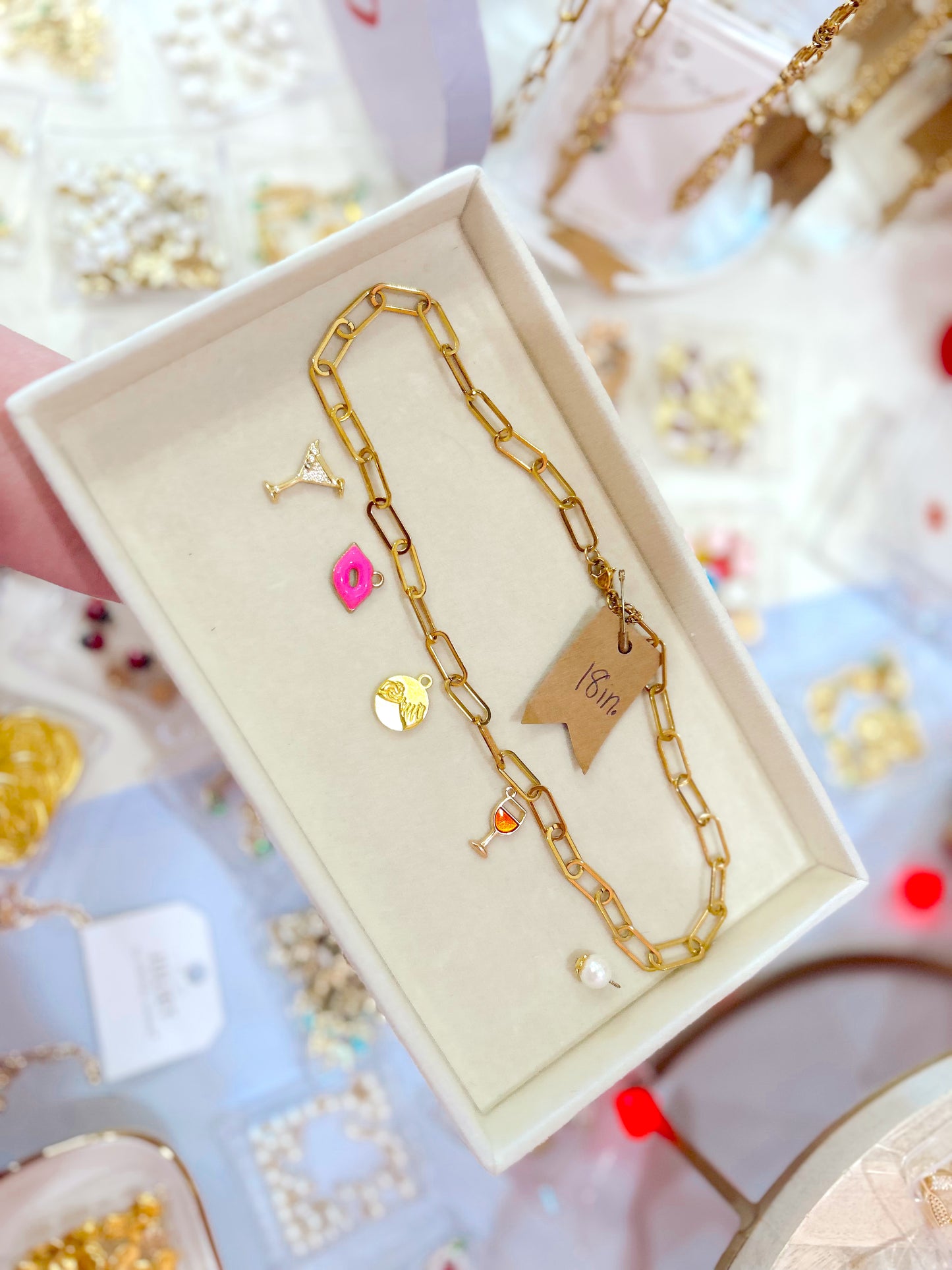 Large Paperclip Charm Necklace (Charms Not Included) image 0