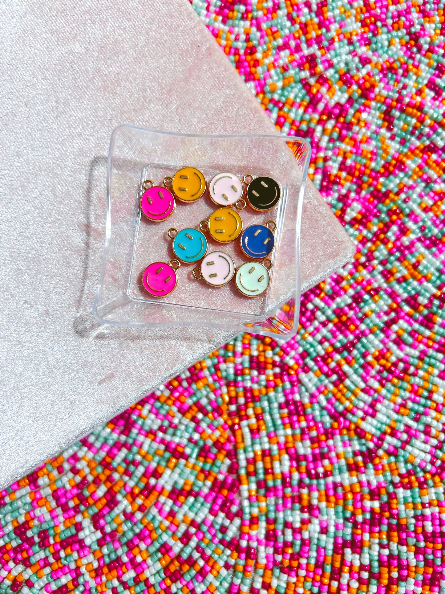 Colorful Smiley Face Charms image 0