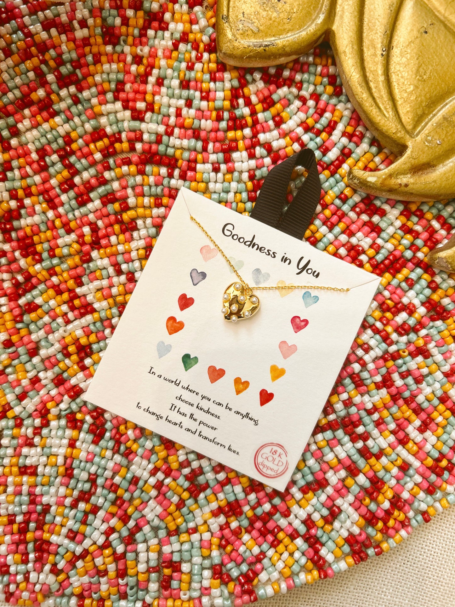 Goodness in You Heart Pearl Necklace image 1