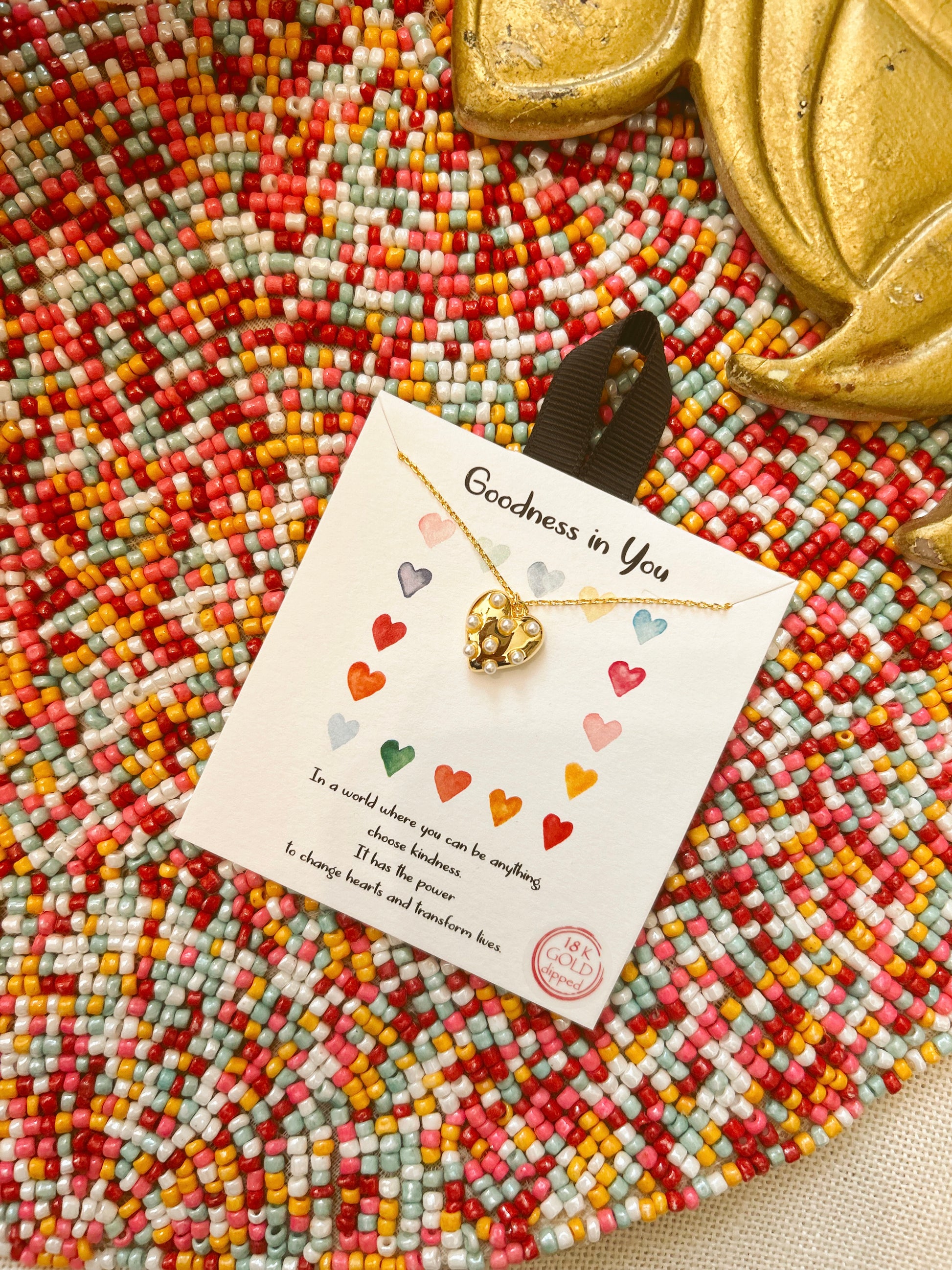 Goodness in You Heart Pearl Necklace image 1