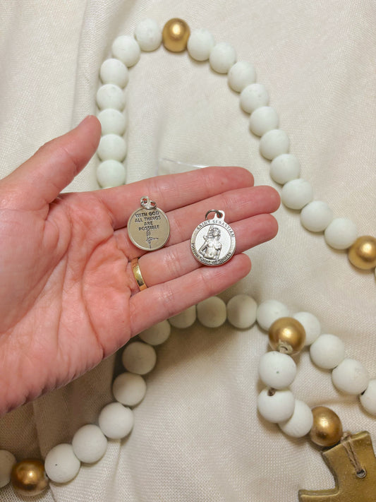 Dance- St. Sebastian 'With God All Things Are Possible' Saint Medal