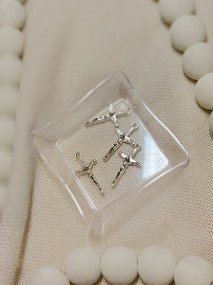 Our Savior Crucifix Charm Silver