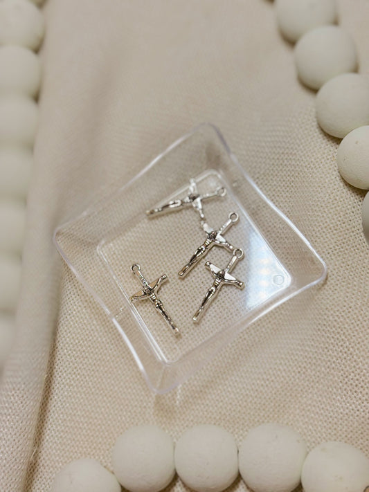 Our Savior Crucifix Charm Silver