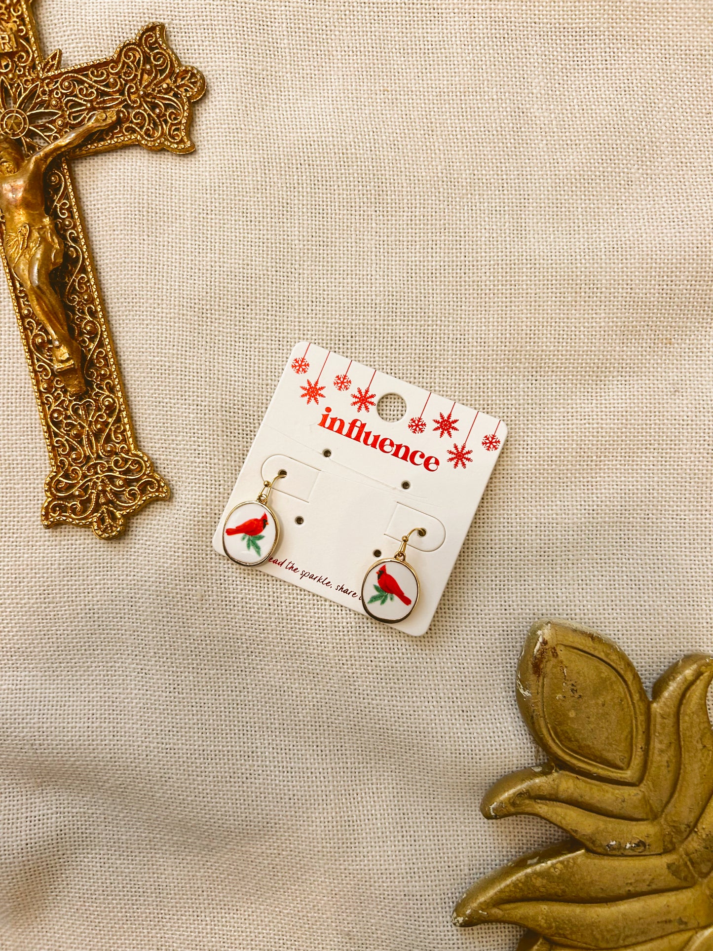 Cardinal Earrings Dangle image 0