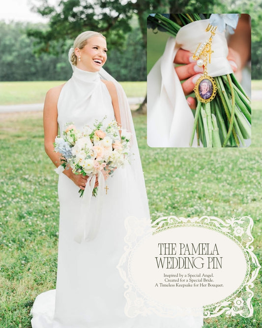 The Pamela Wedding Pin -- Wedding Bouquet Pin