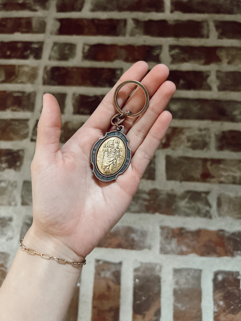 St. Joseph Keychain Bronze image 1