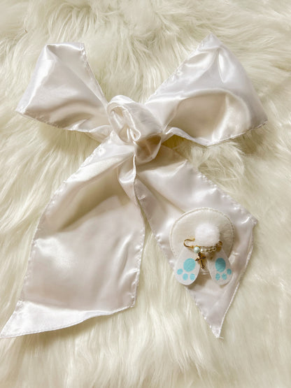 White Silk Crib Sash image 1