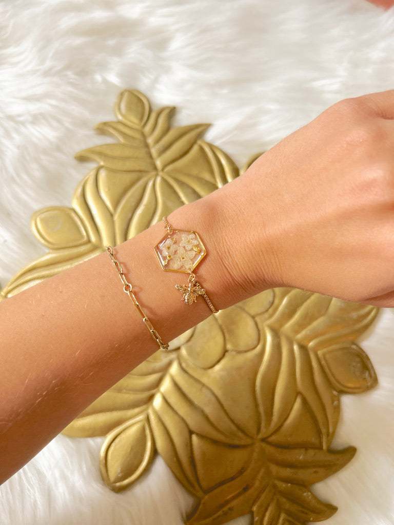 Honey Bee Flower Bracelet image 1