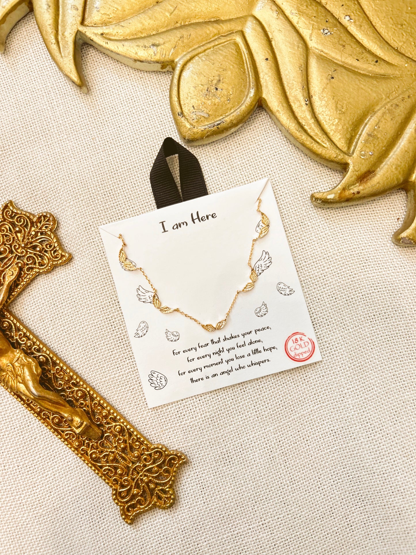 I am Here Angel Wings Necklace image 4