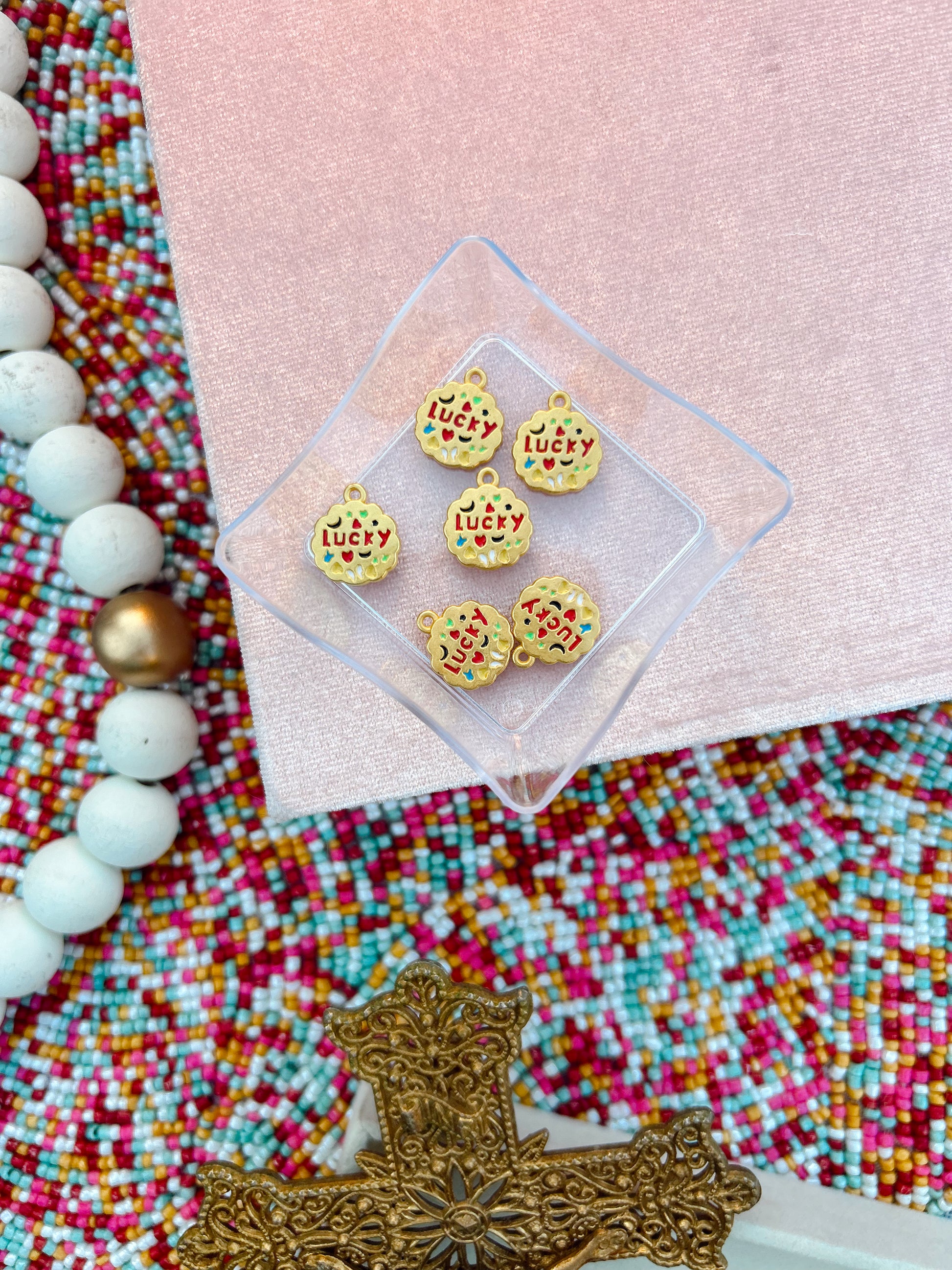 Lucky Gold Colorful Charm image 1