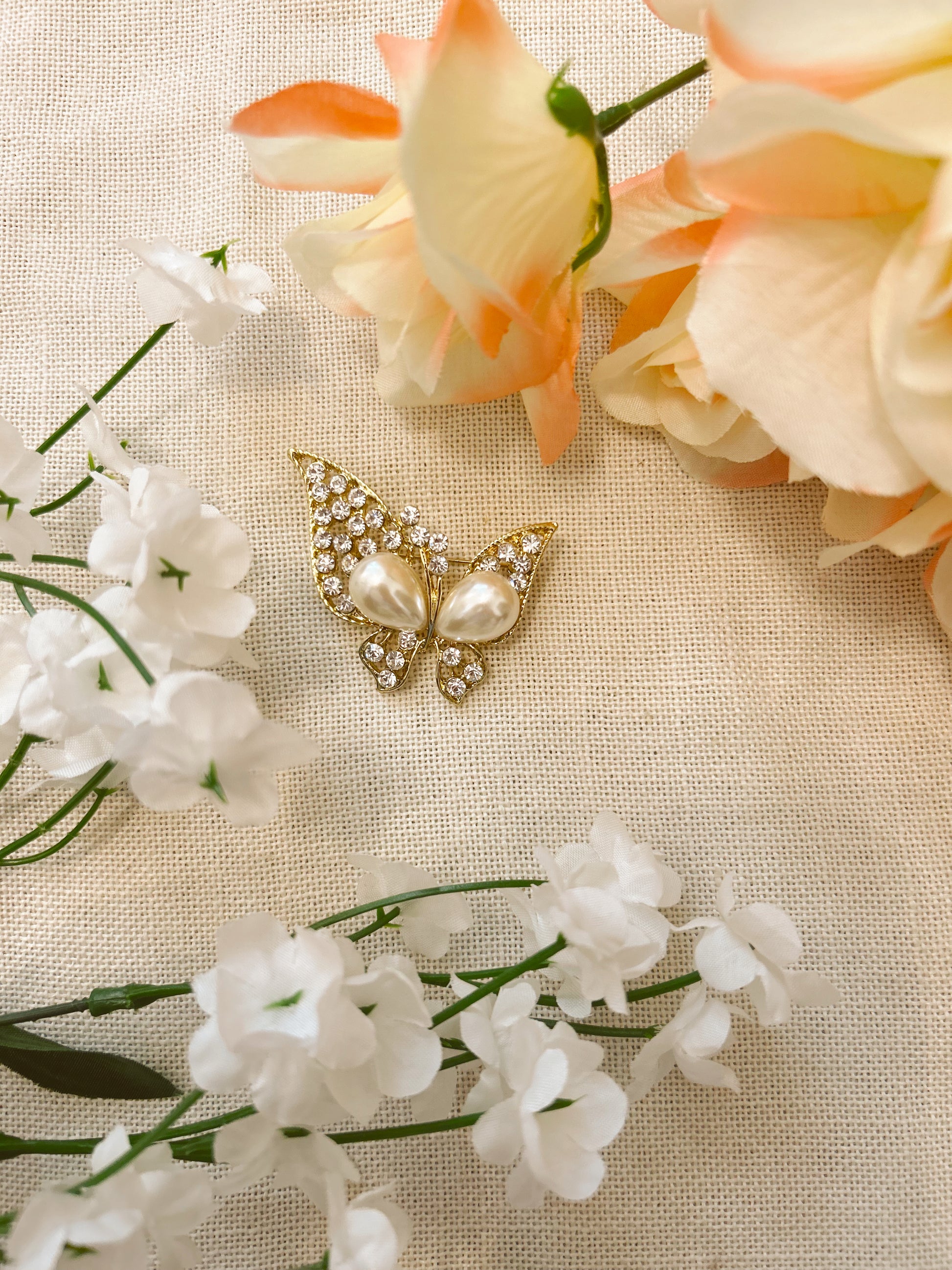 Pearl Butterfly Wedding Brooch image 3