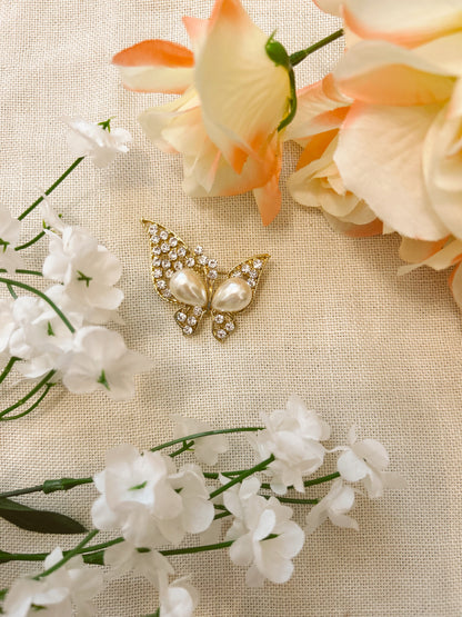Pearl Butterfly Wedding Brooch image 3