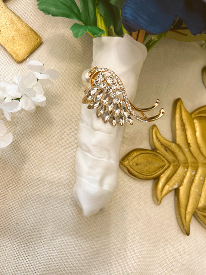 Gold Angel Wing Wedding Brooch image 0
