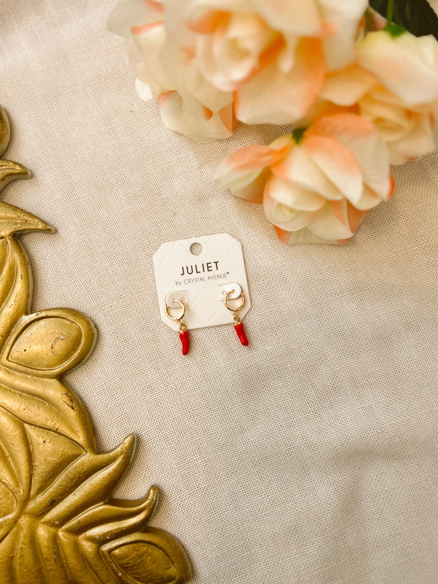 Hottest Beach Babe Chili Pepper Huggie Hoops Earrings image 1