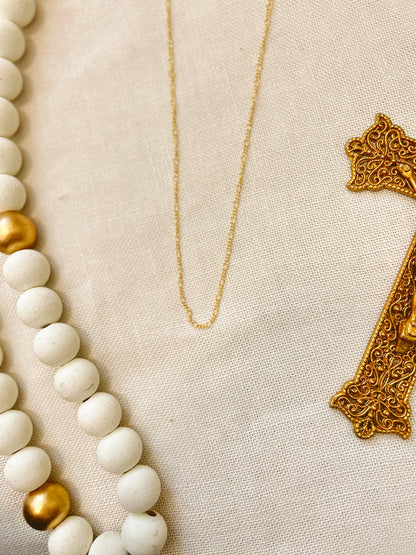 18K Gold Filled Dainty Charm Necklace Chain image 2