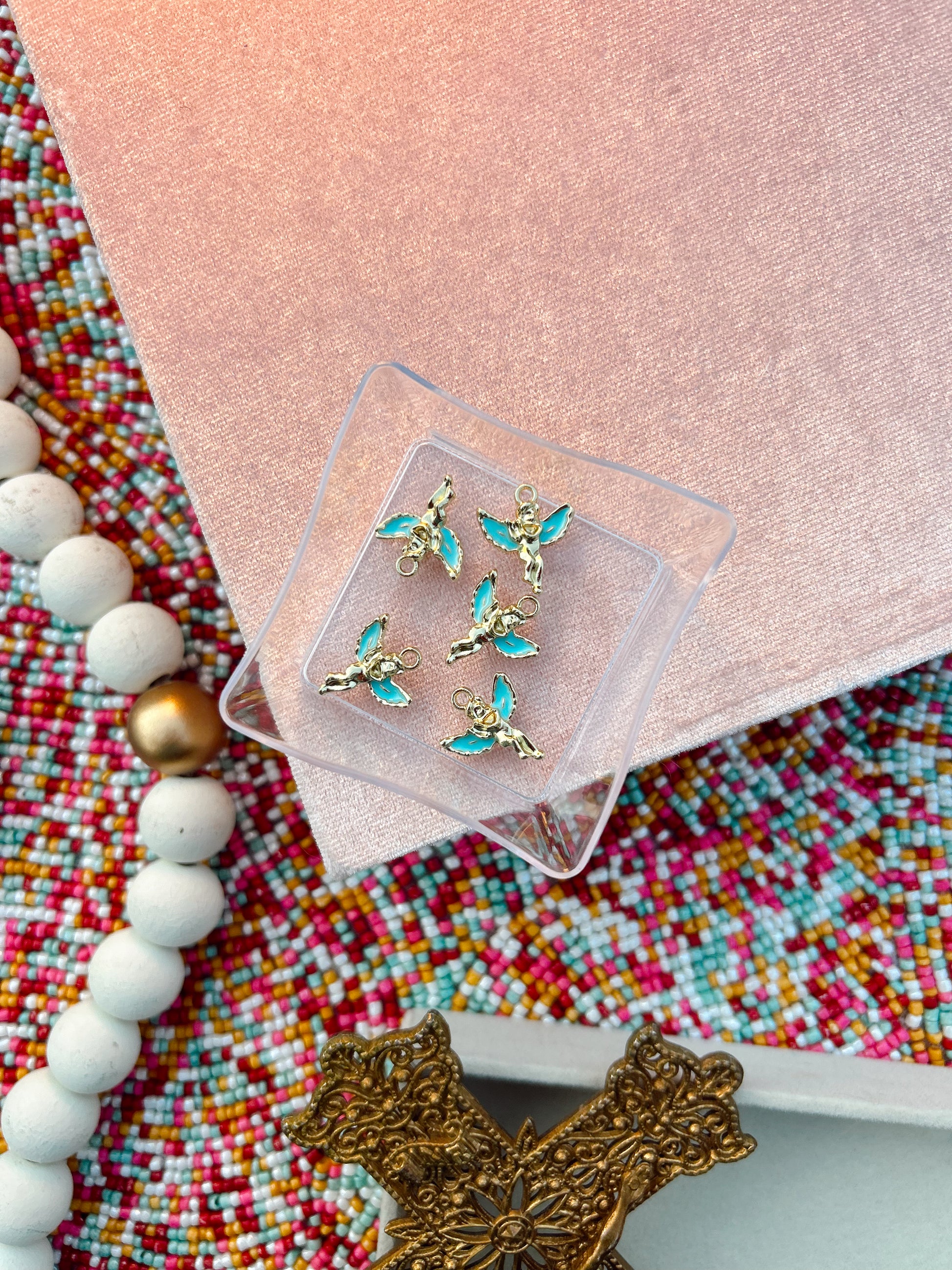 Blue Baby Angel Charm (Cherub) image 0