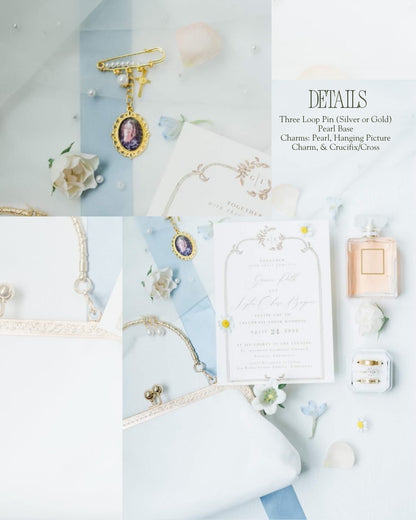 The Pamela Wedding Pin -- Wedding Bouquet Pin