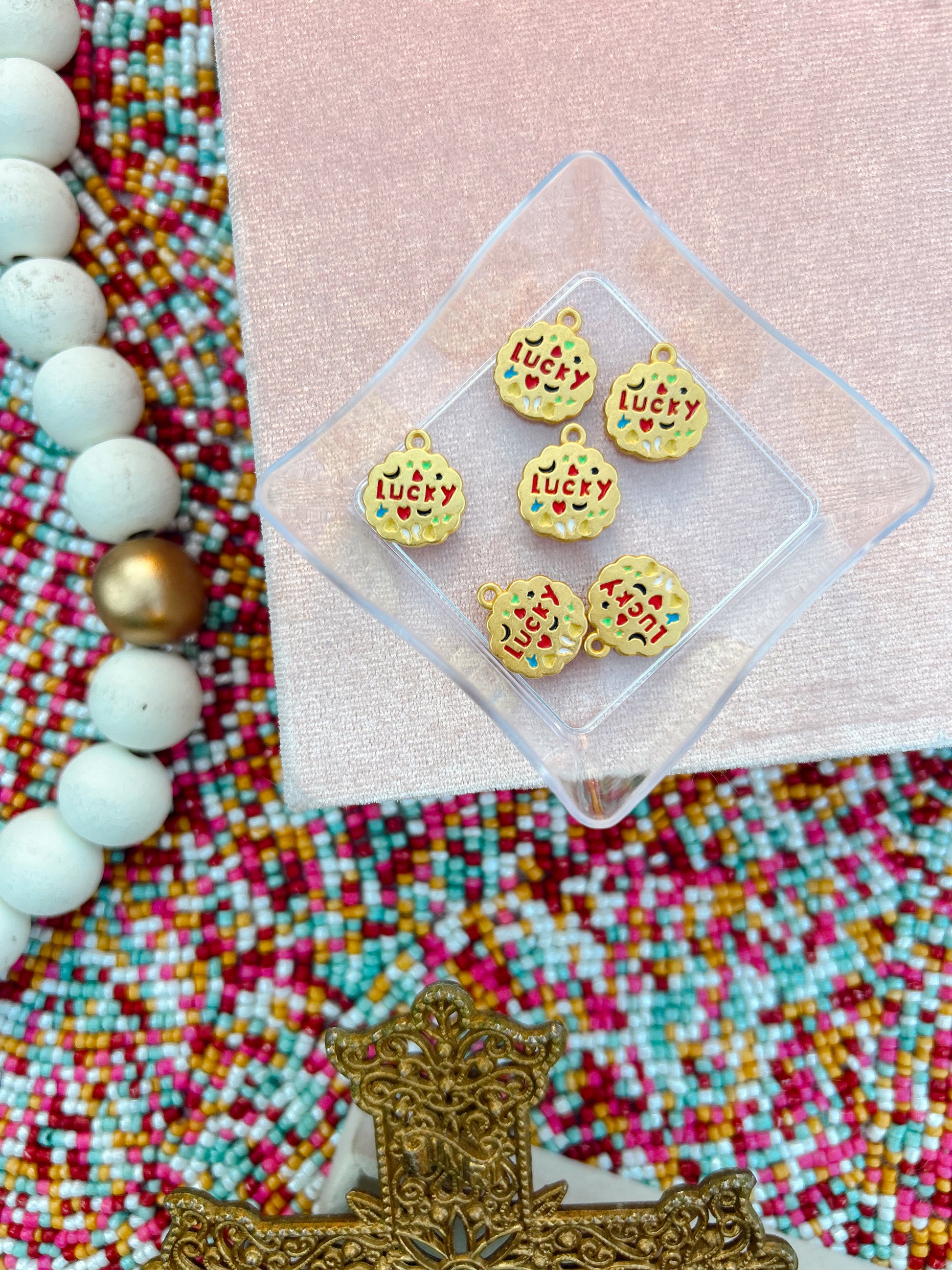 Lucky Gold Colorful Charm image 0
