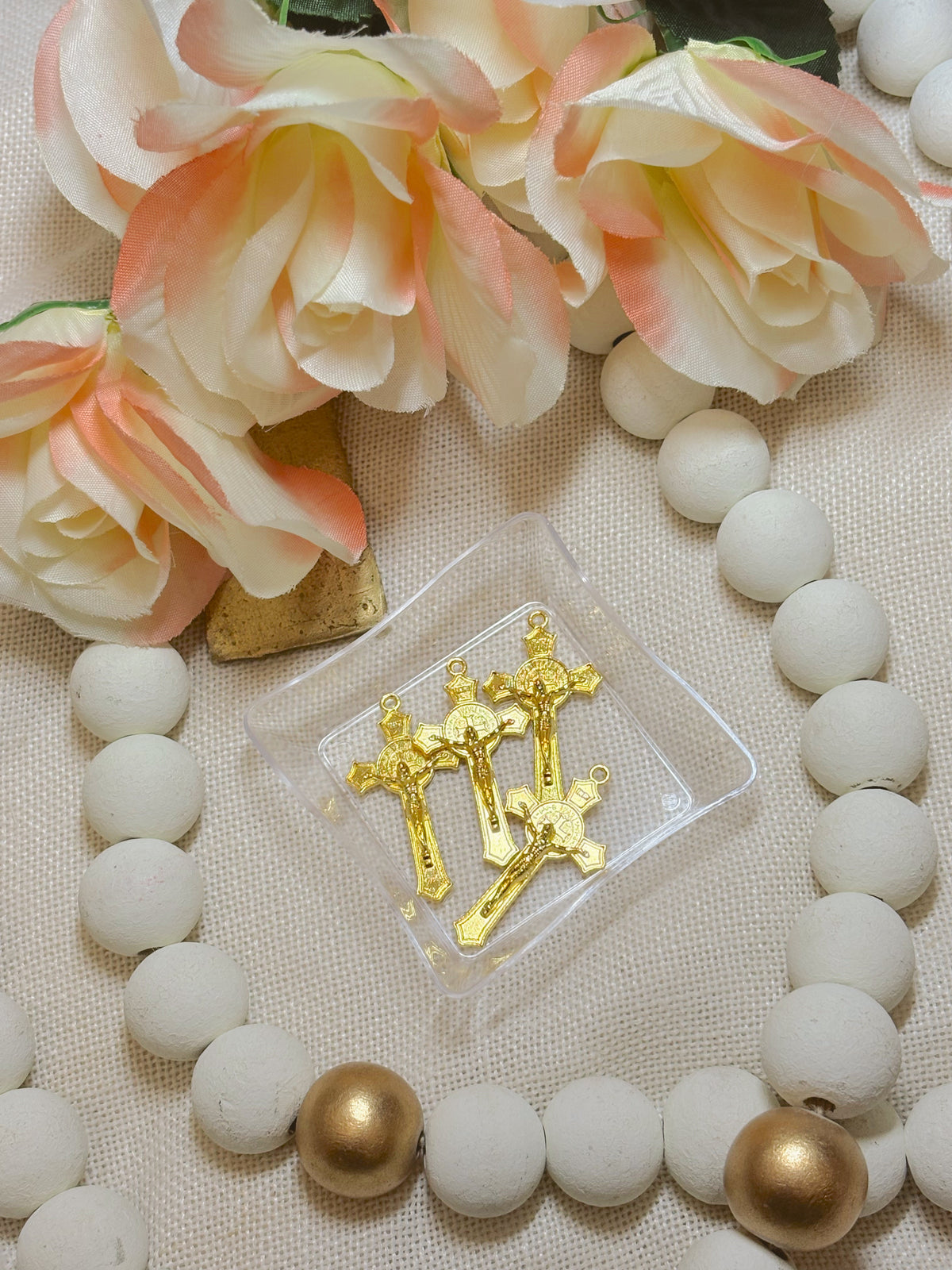 Gold St. Benedict Crucifix