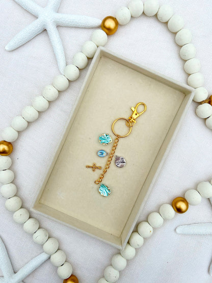 Pinky Promise Charm Keychain Light Blue image 1