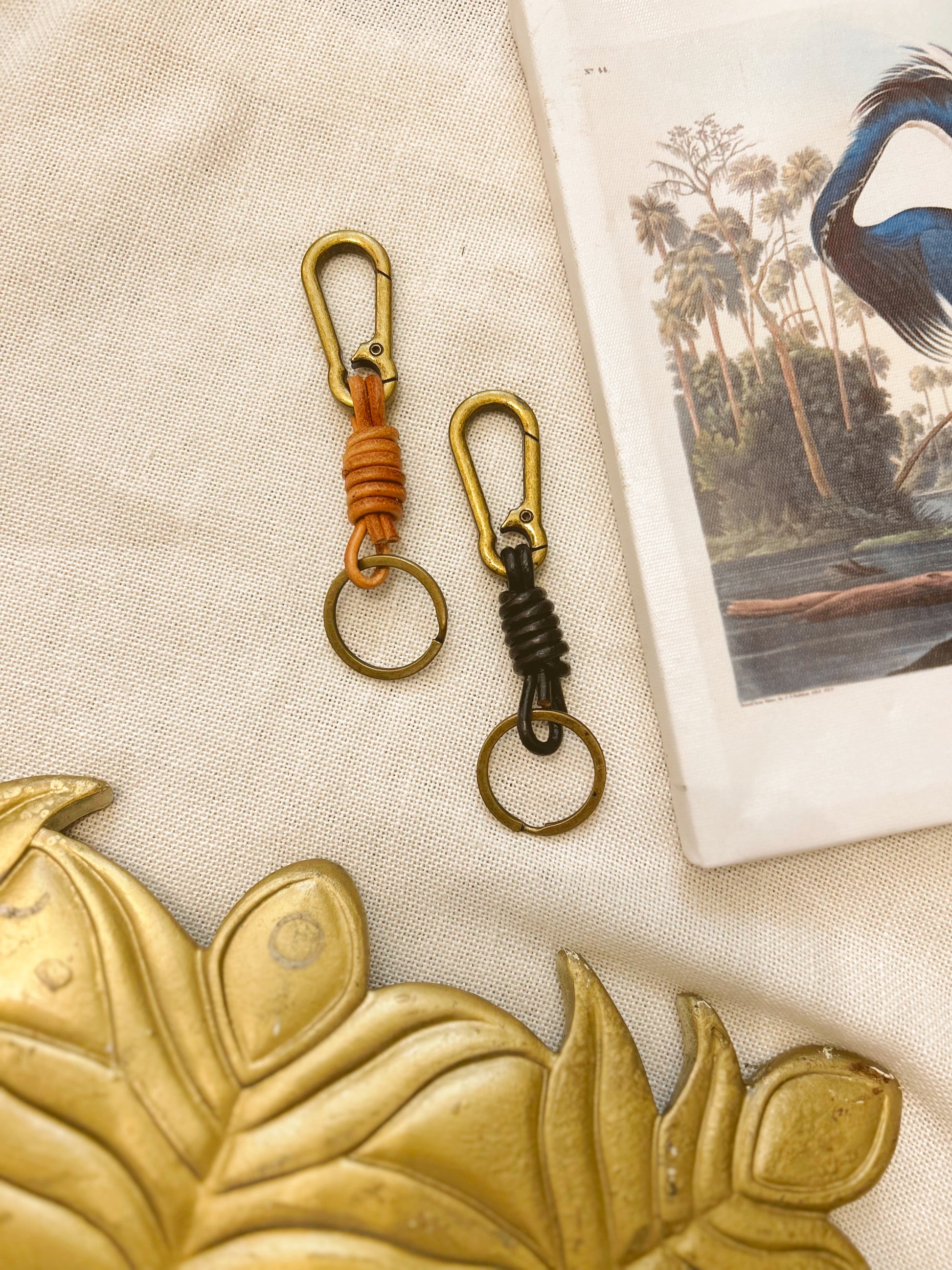 Leather Knot Charm Keychain image 0