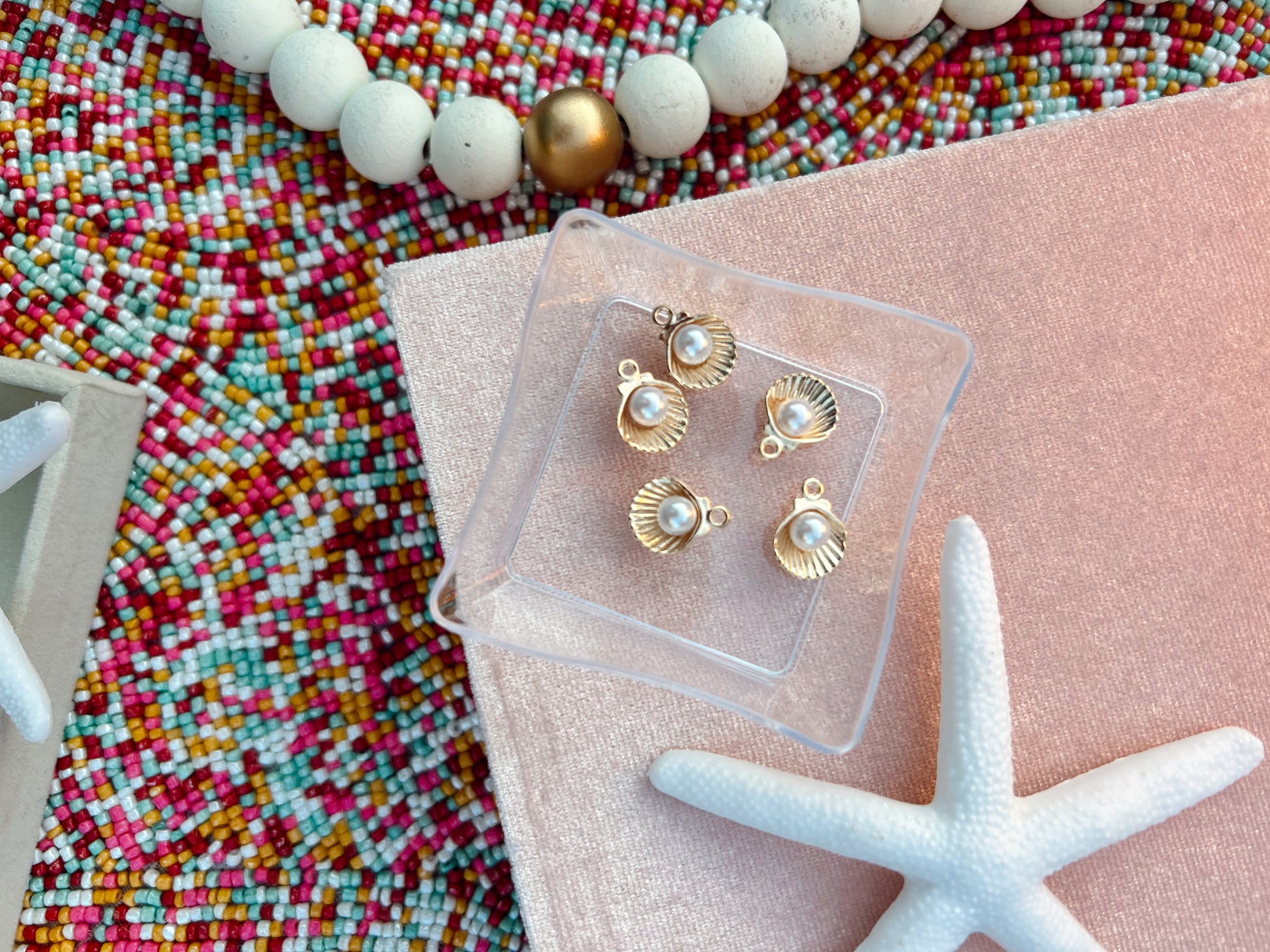 Seashell Pearl Charm image 2