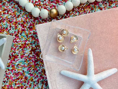 Seashell Pearl Charm image 2