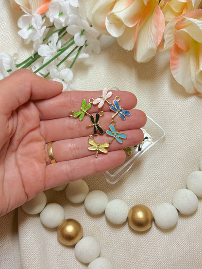 Coloful Dainty Dragonfly Charm (Multiple Color Options)