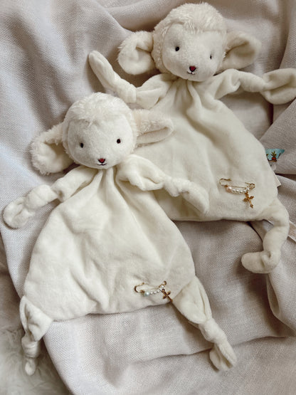 Plush Lamb Lovey with Pin