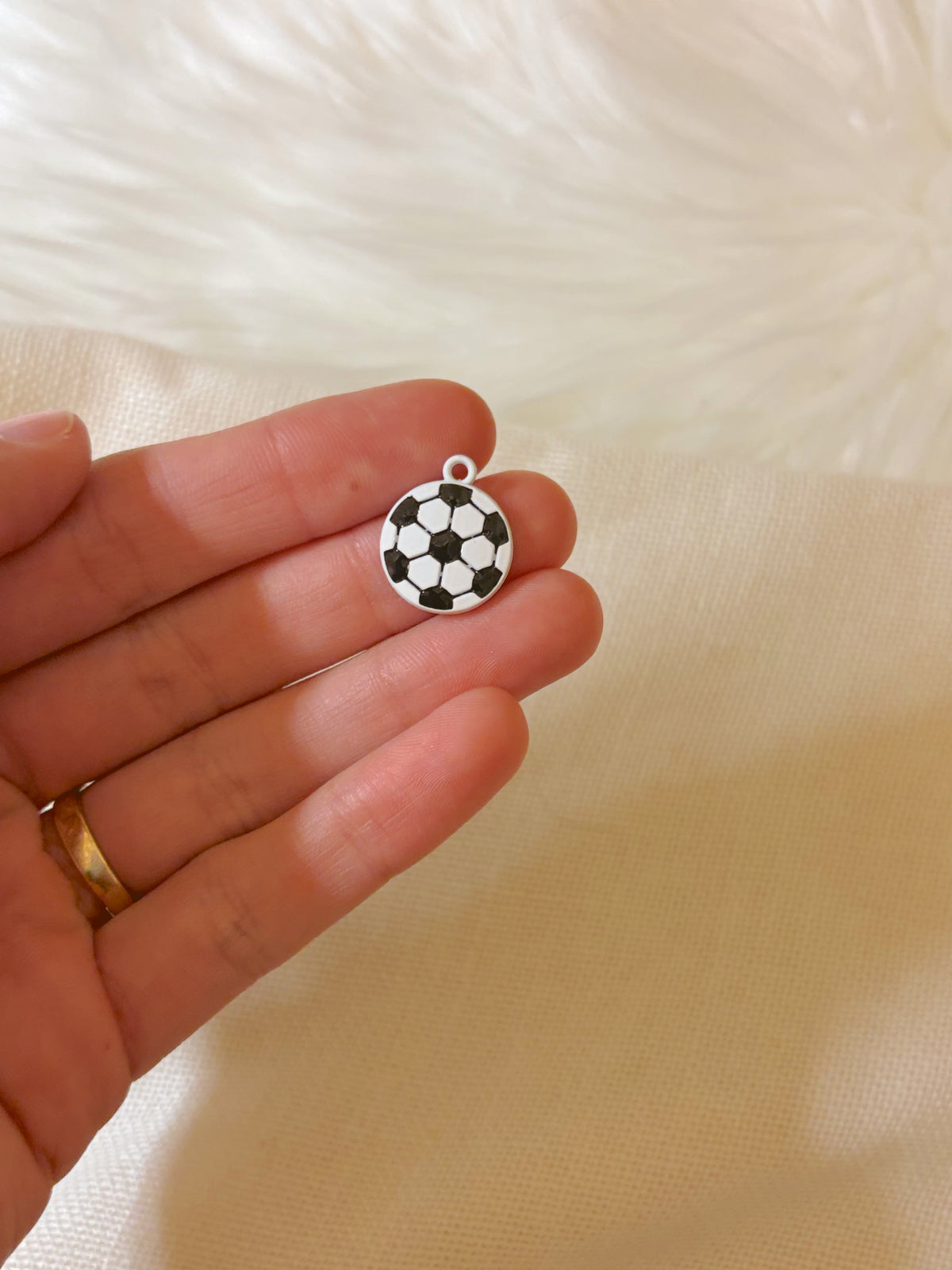 Black & White Soccer Ball Charm