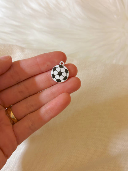 Black & White Soccer Ball Charm