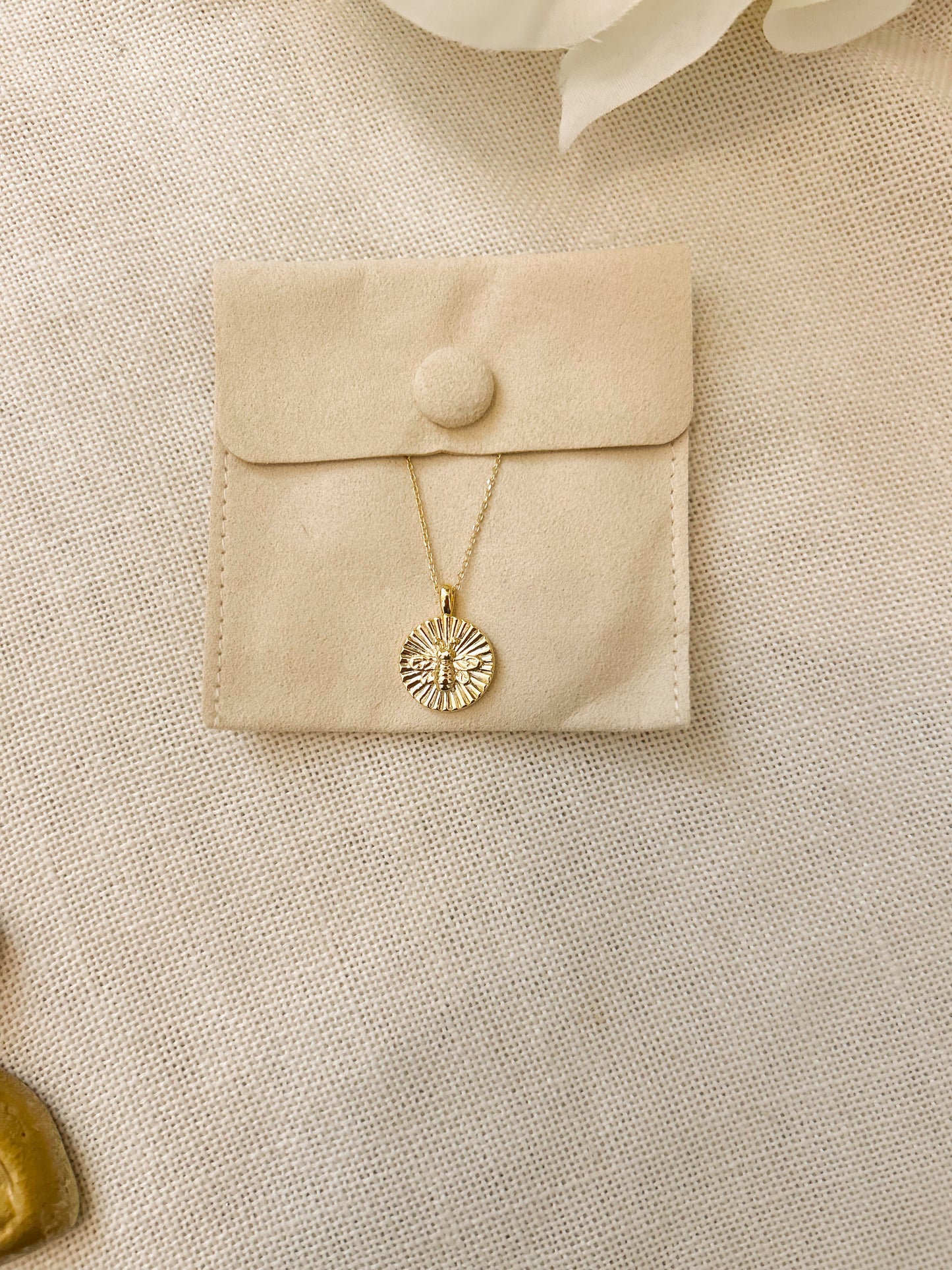Honey Bee Gold Necklace image 0