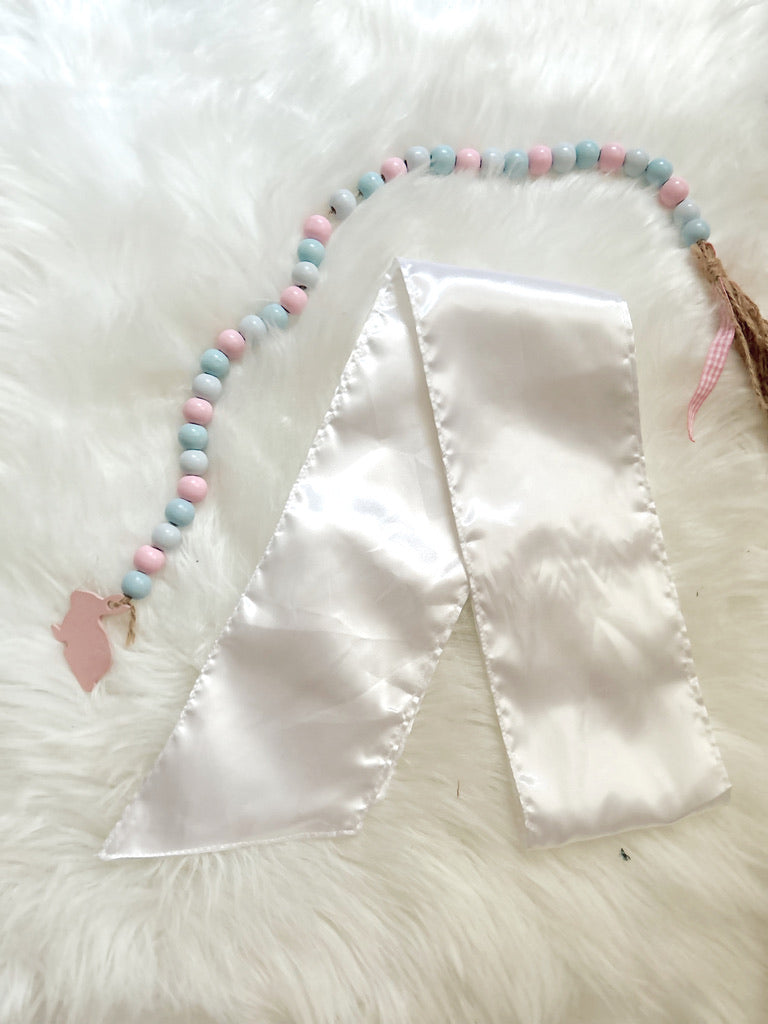 White Silk Crib Sash image 3