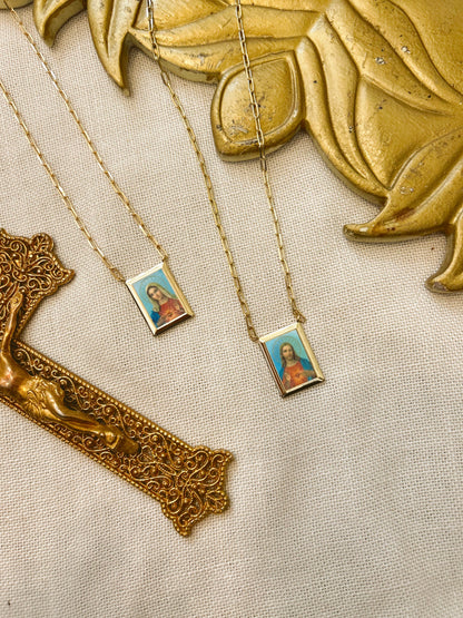 Immaculate Heart of Mary Gold Chain Necklace image 4