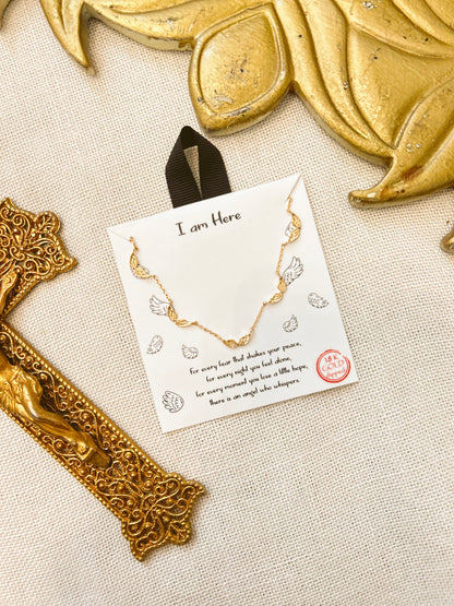 I am Here Angel Wings Necklace image 0