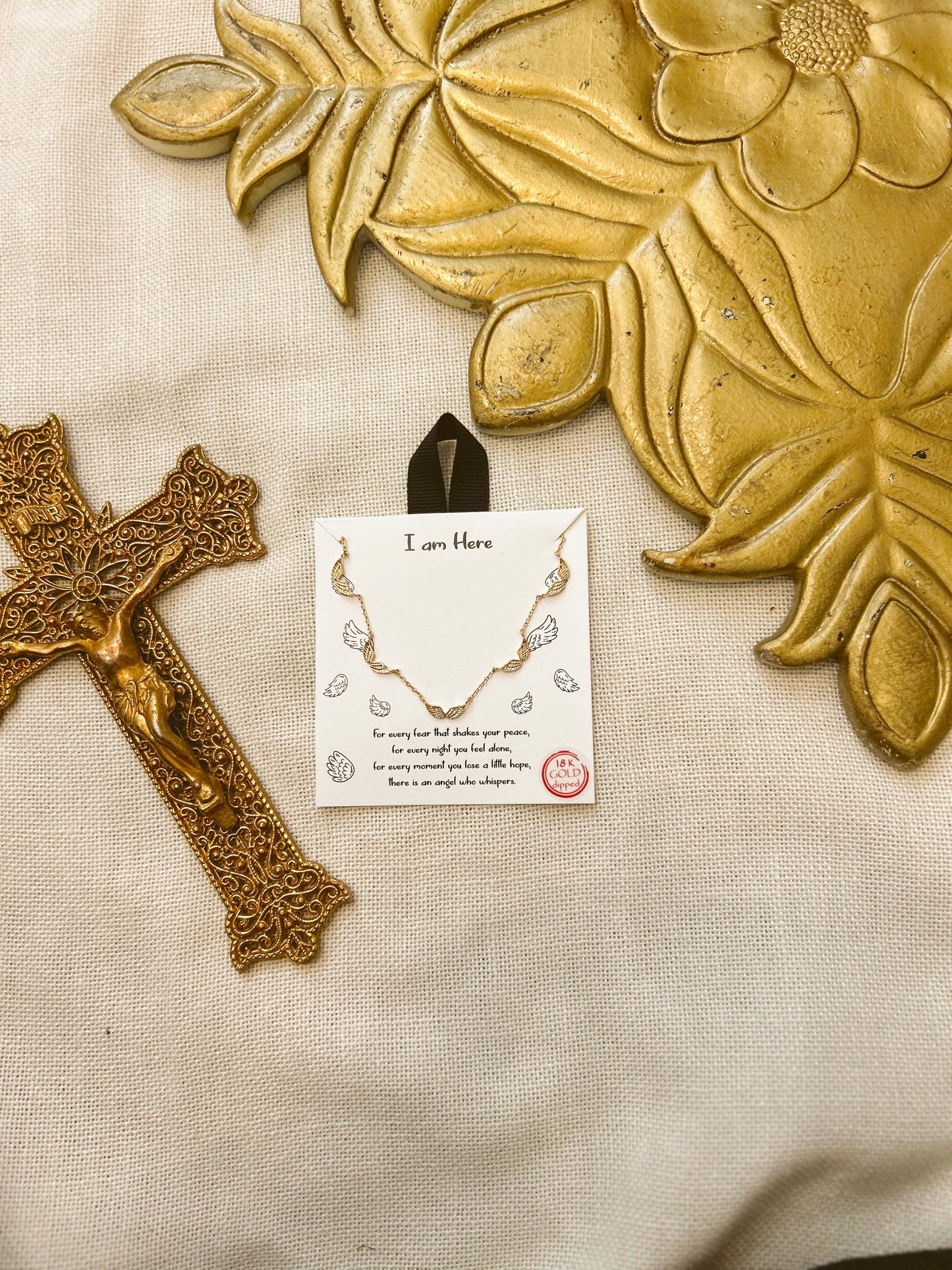 I am Here Angel Wings Necklace image 3