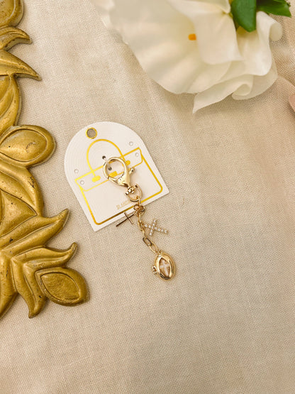 Cross Charms Locket Keychain image 0