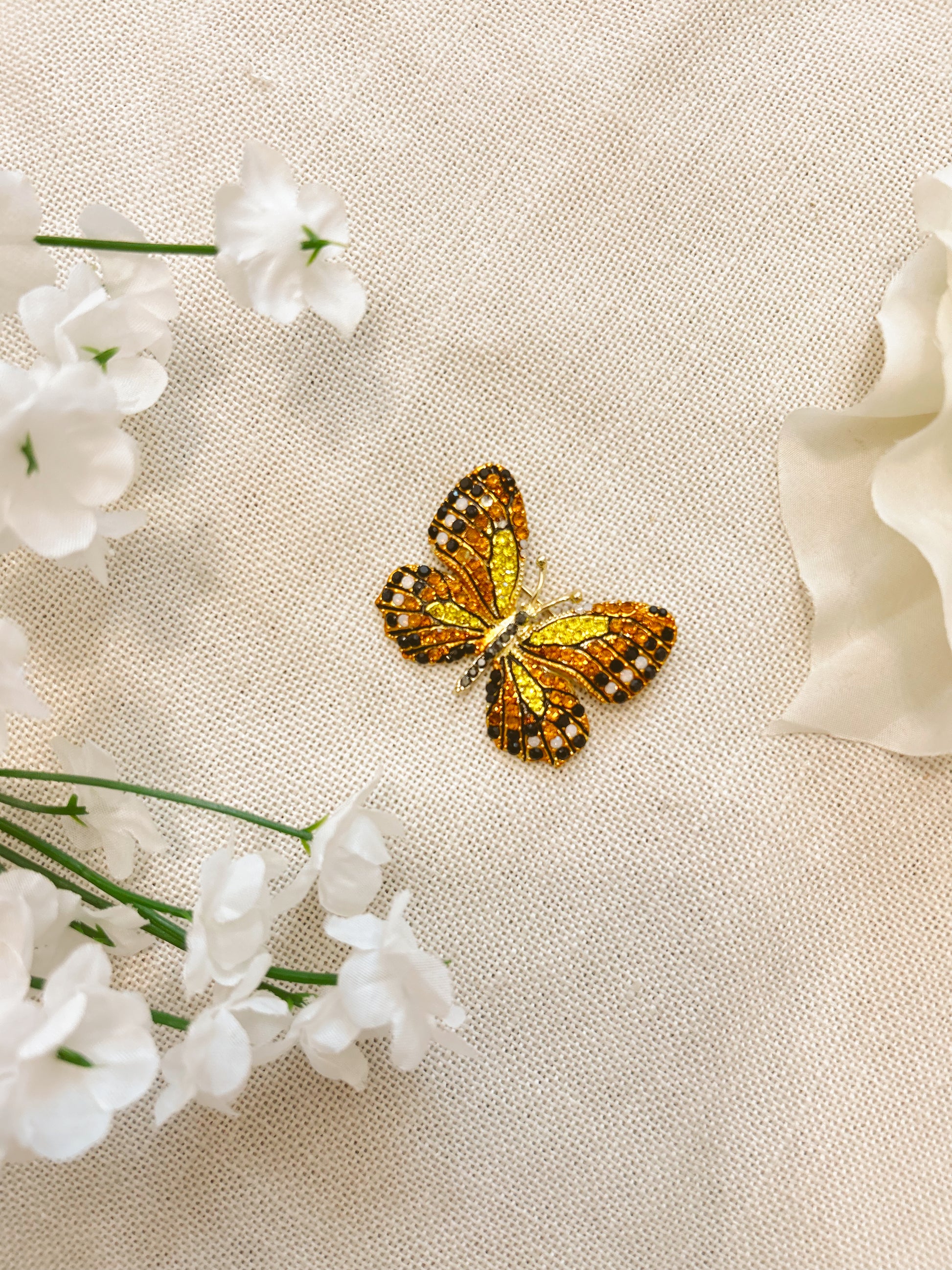Yellow Swallowtail Butterfly Brooch image 0