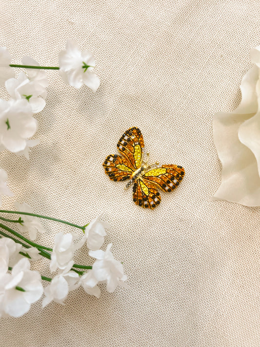 Yellow Swallowtail Butterfly Brooch image 0
