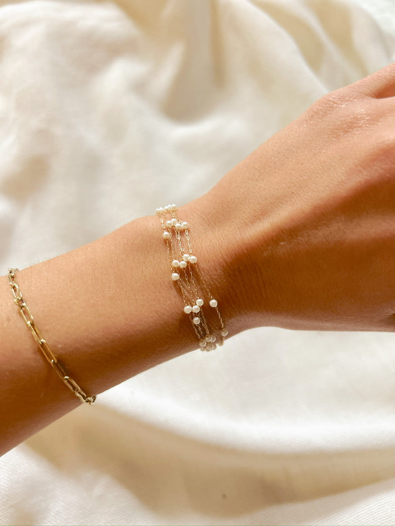 Pearl Bracelet Stack Style image 0