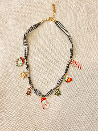 Christmas Fabric Charm Necklace image 3
