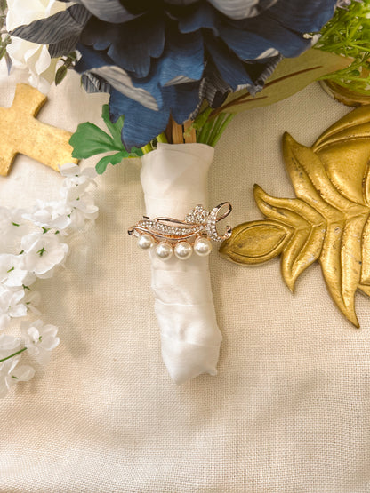 Gold Whispering Vines Wedding Brooch image 4