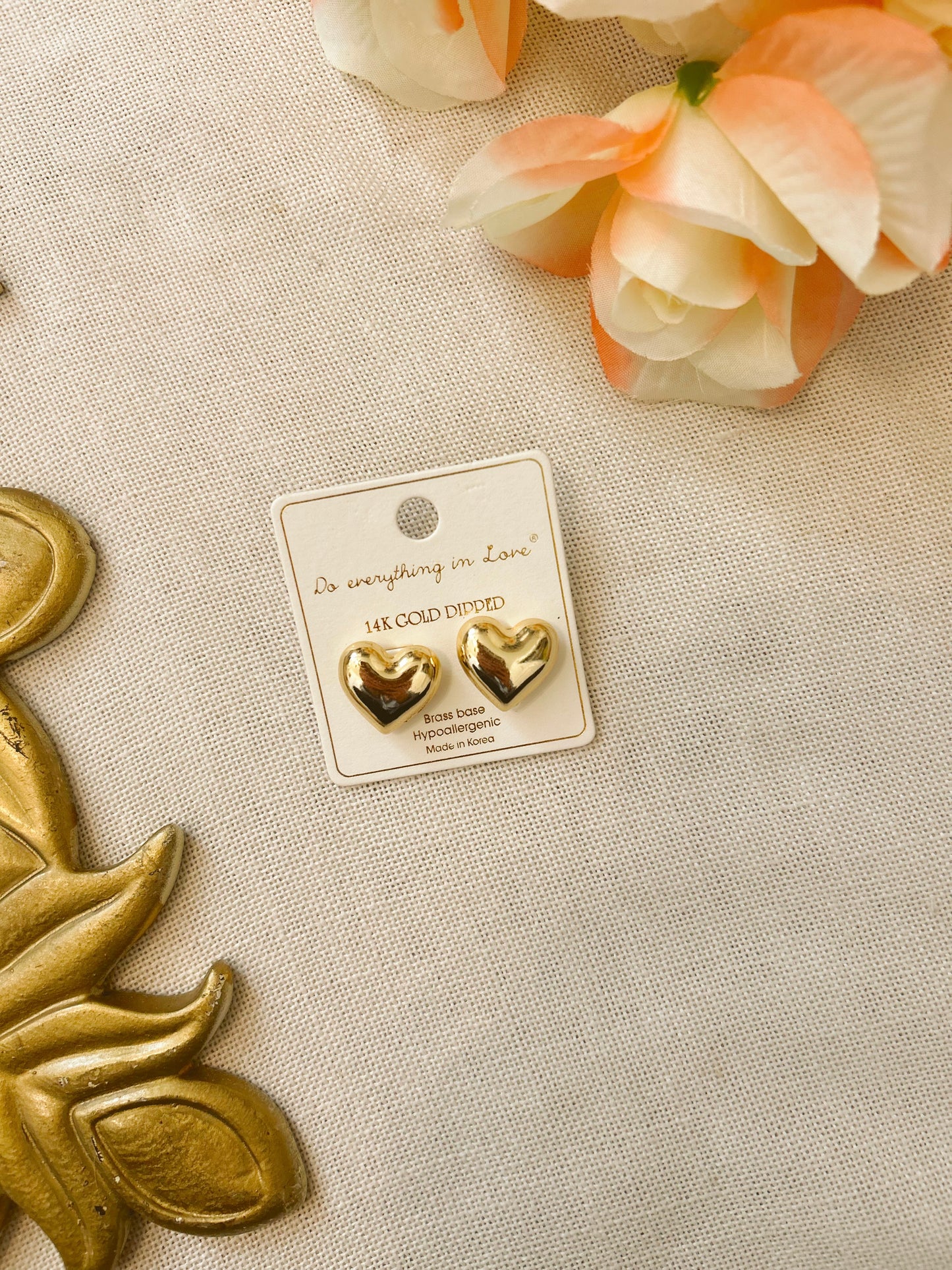 Do Everything In Love Gold Bubble Heart Earrings image 4