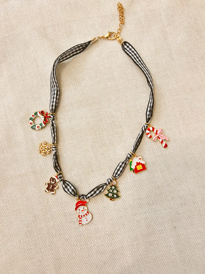 Christmas Fabric Charm Necklace image 2