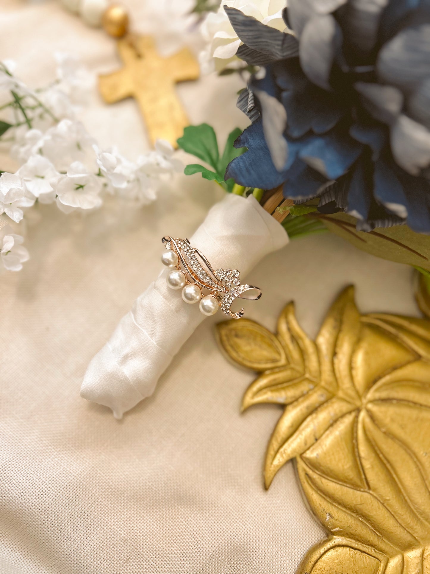 Gold Whispering Vines Wedding Brooch image 3