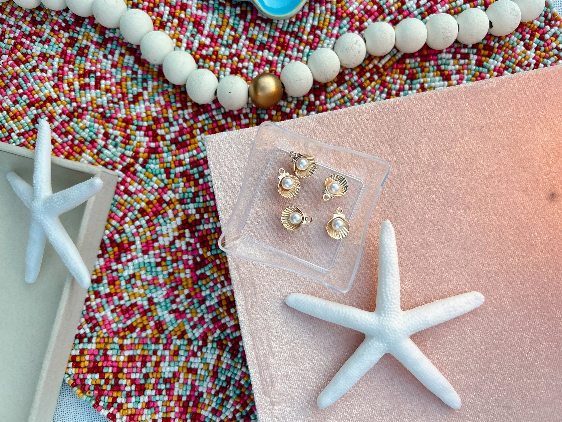Seashell Pearl Charm image 0