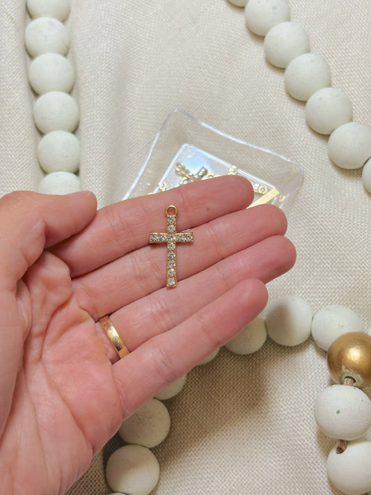 Diamond Cross Charm