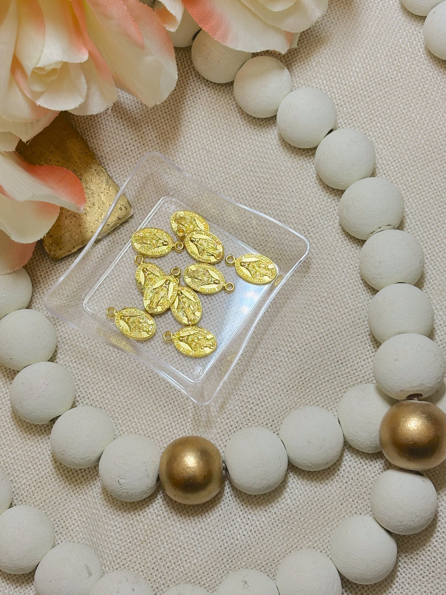 Gold Mary Charm